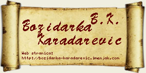 Božidarka Karadarević vizit kartica